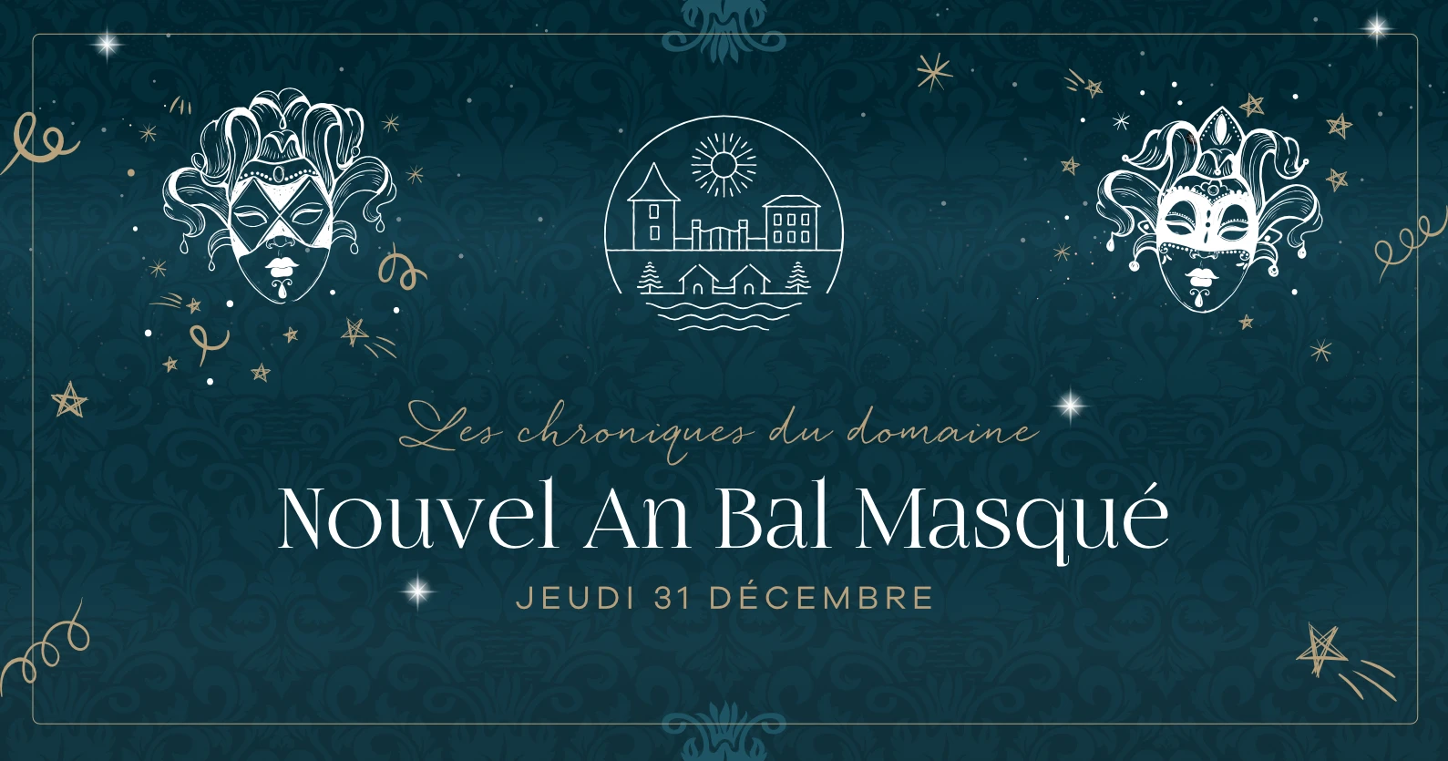 image d'annonce du réveillon du nouvel an 2027 domaine du boulouch